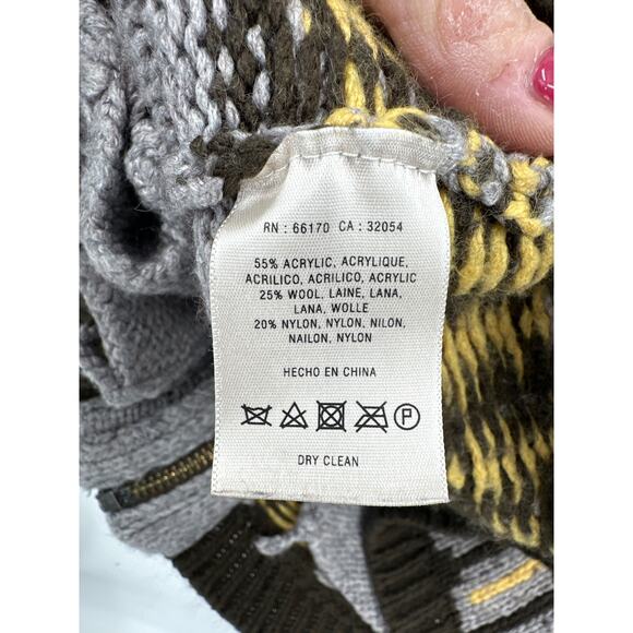 Women’s Anthropologie Sparrow Nordic Fair Isle Zip Cardigan Sweater Small - Picture 4 of 4